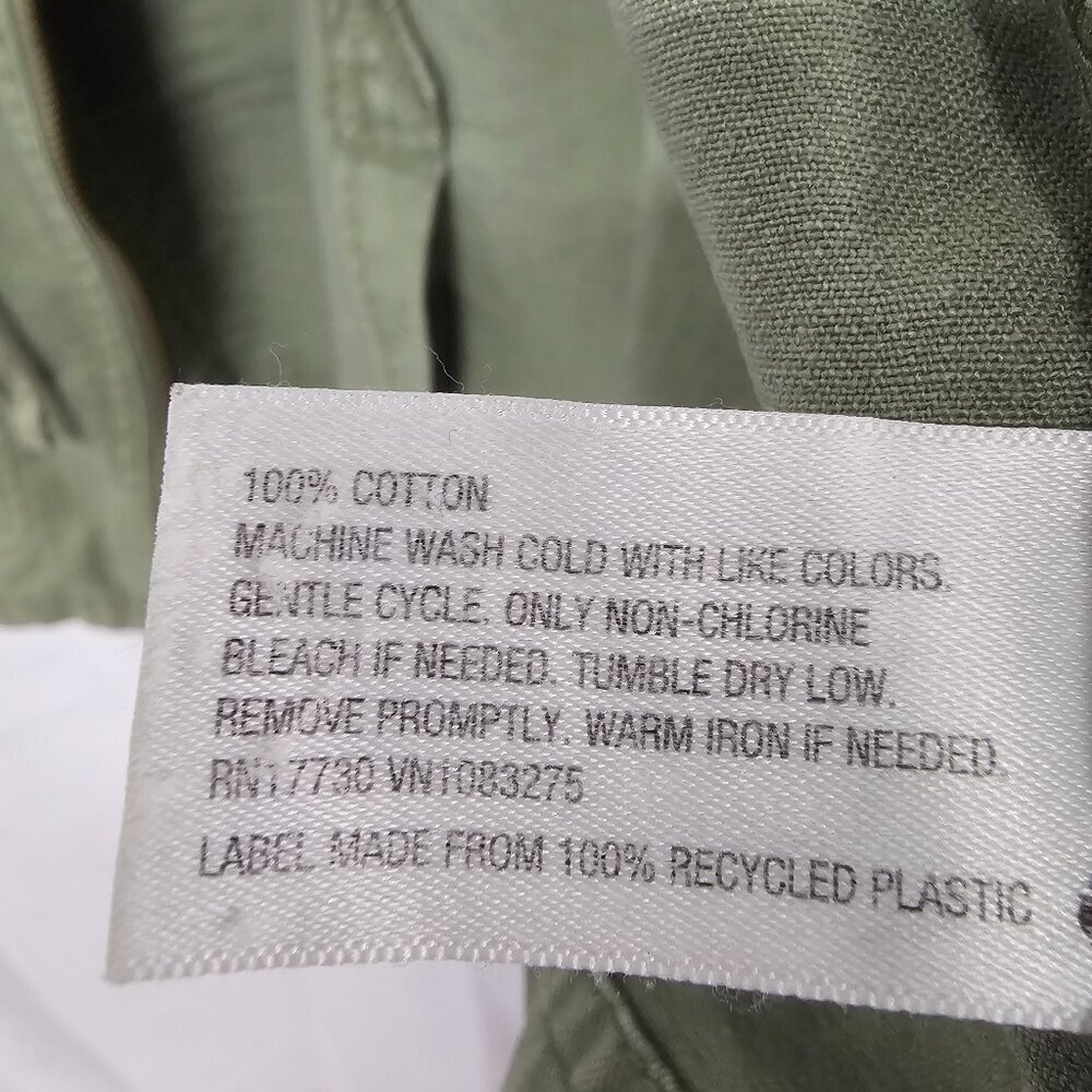 Merona Vest Olive Green Utility Gorpcore Zip Hiking Military Punk S - Picture 11 of 12